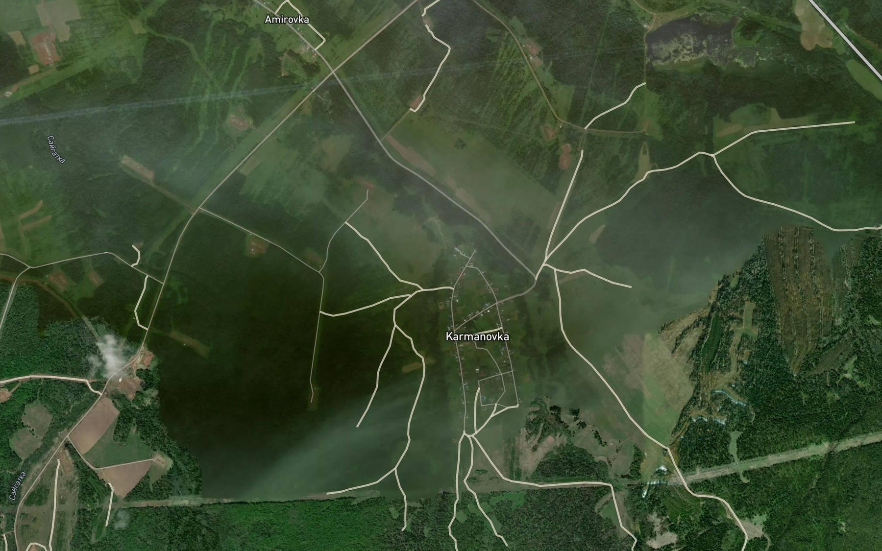 Satellite map of the Karmanovka