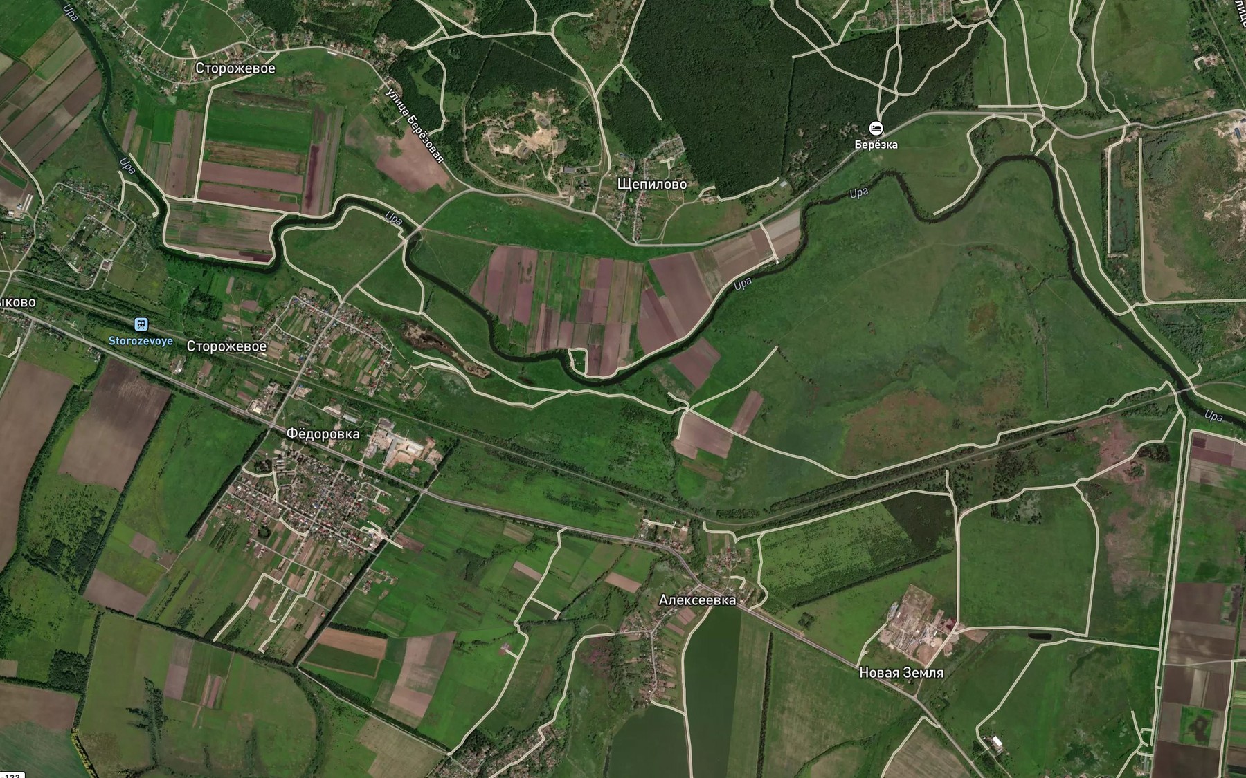 Satellite map of the Nepreyka