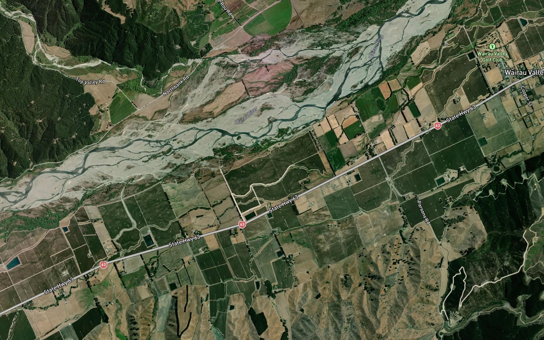 Satellite map of the Walkers Stream