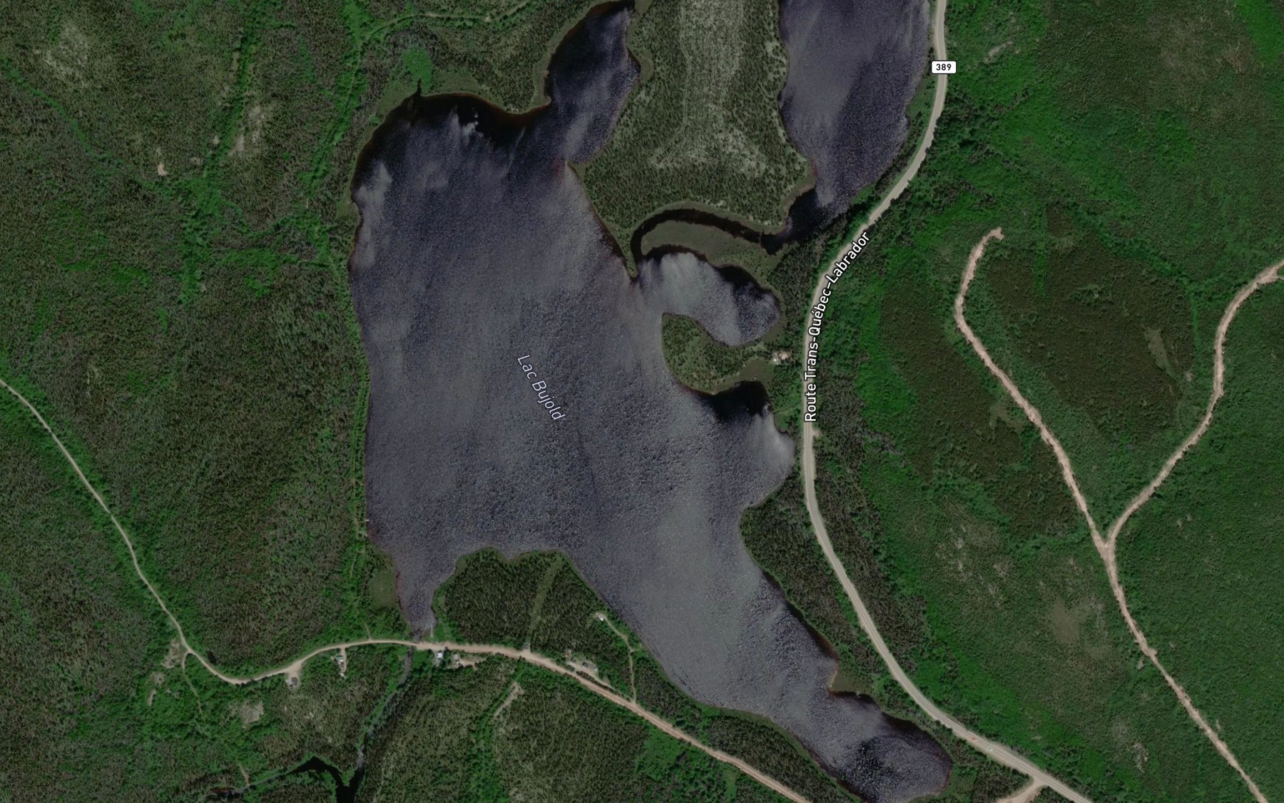 Satellite map of the Lac Bujold