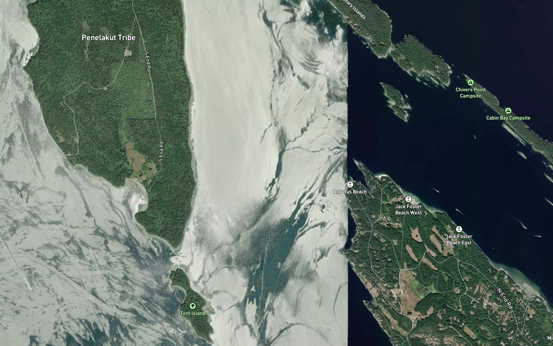 Satellite map of the Houstoun Passage