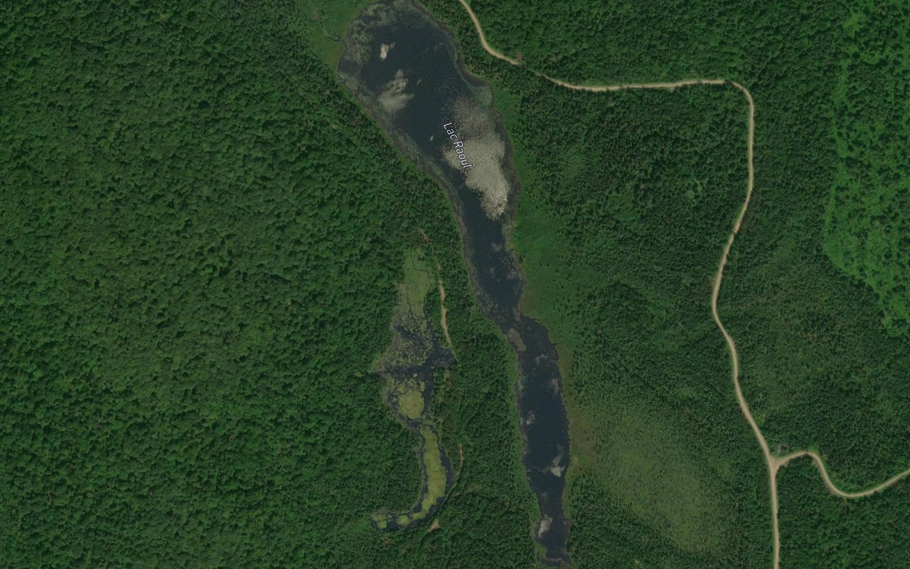 Satellite map of the Lac Raoul