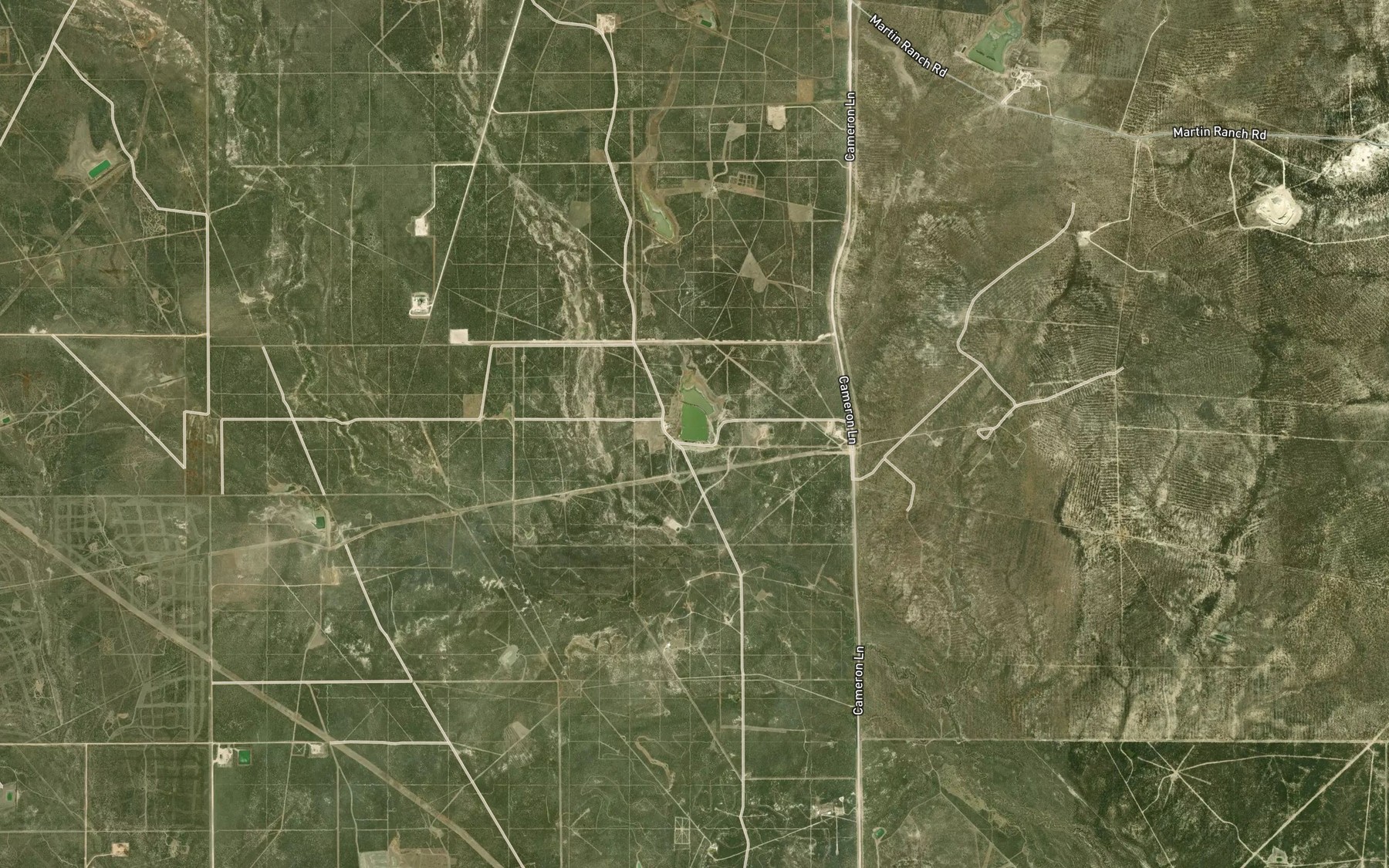 Satellite map of the Little Alamo Lake