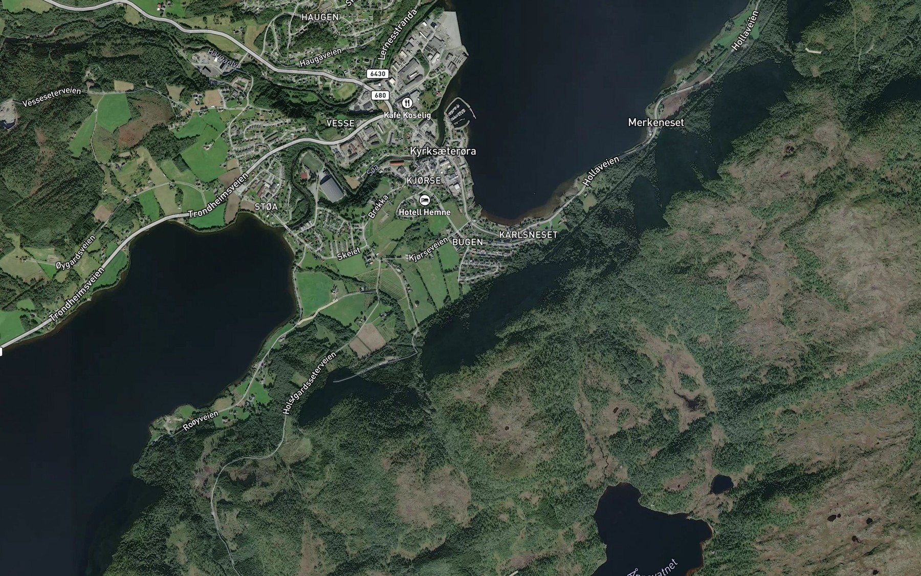 Satellite map of the Bugabekken