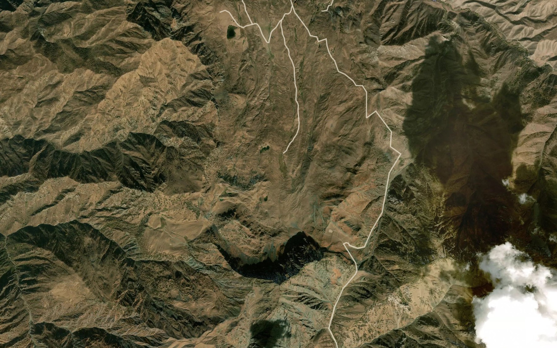 Satellite map of the Ozero Shamkol'