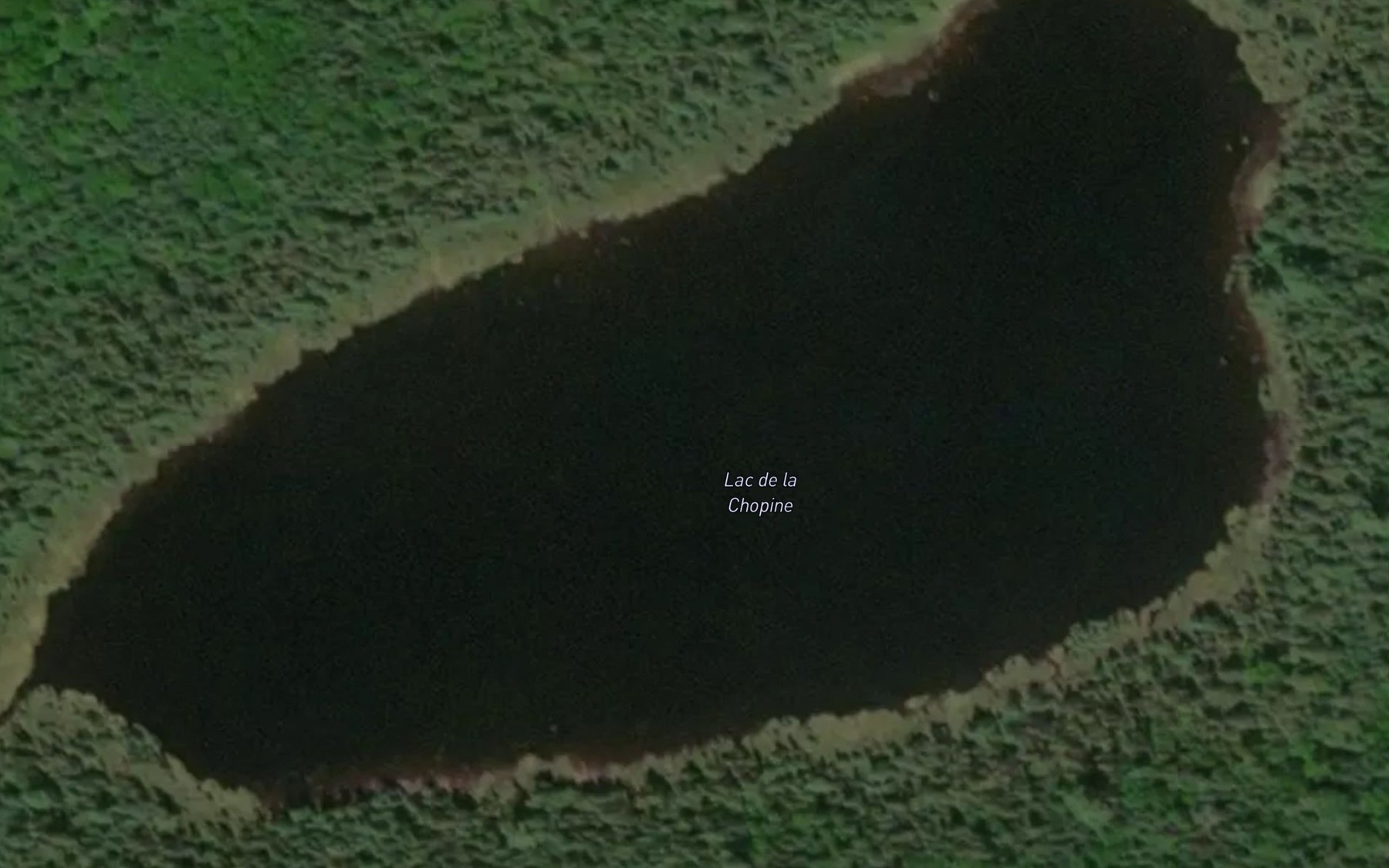 Satellite map of the Lac de la Chopine