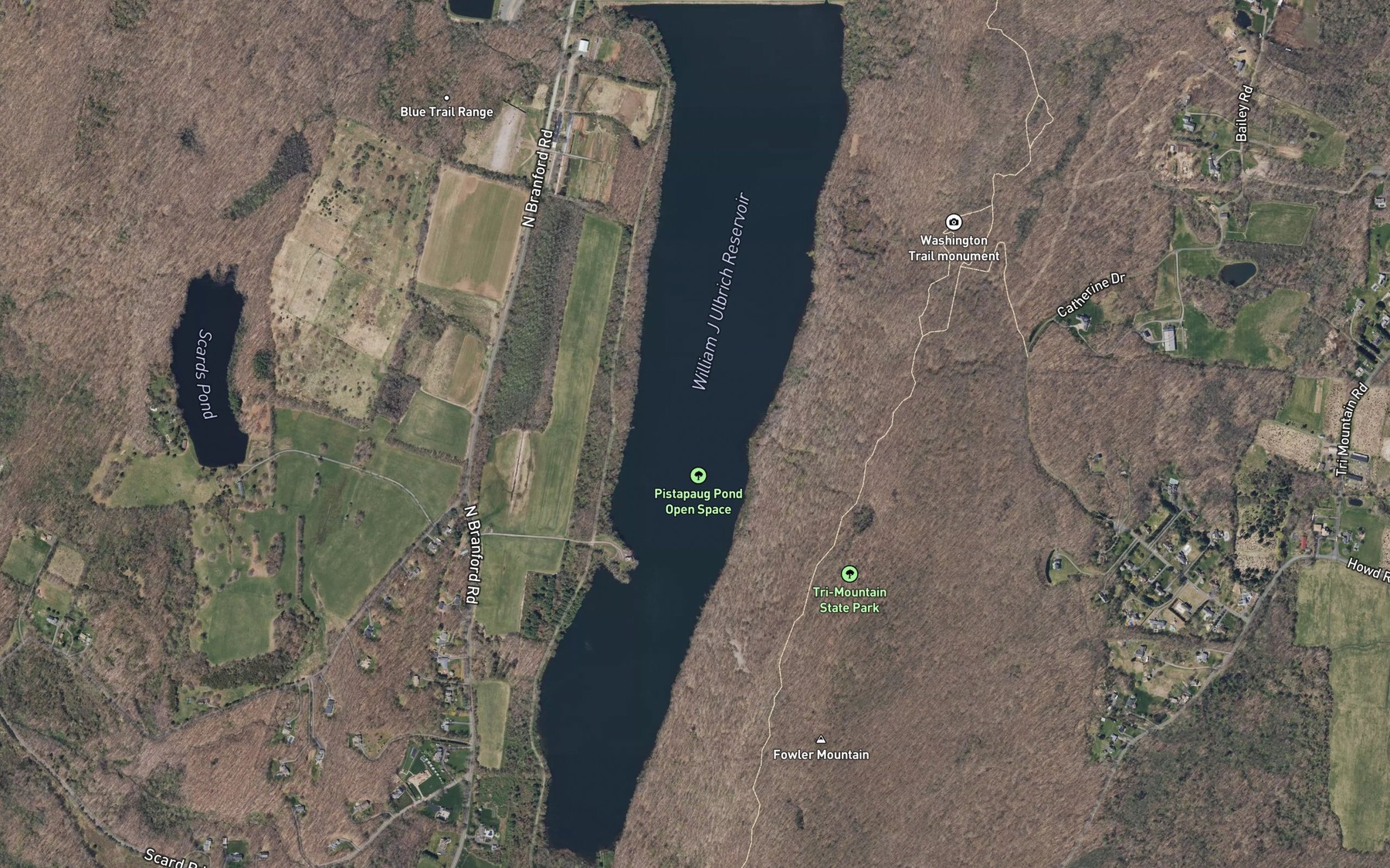 Satellite map of the William J Ulbrich Reservoir