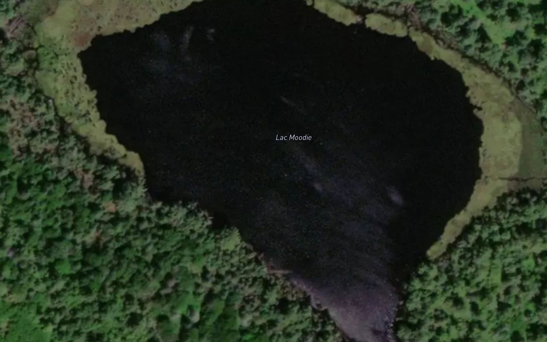 Satellite map of the Lac Moodie
