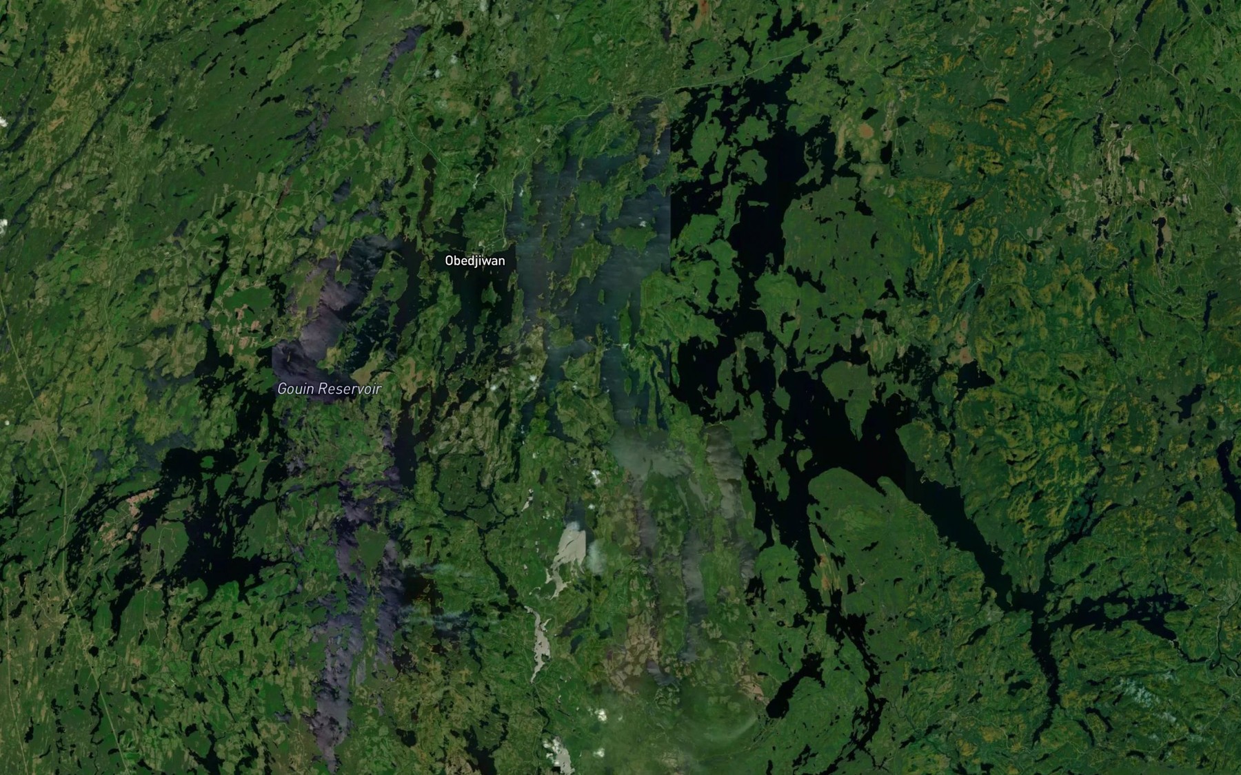 Satellite map of the Lac Magnan