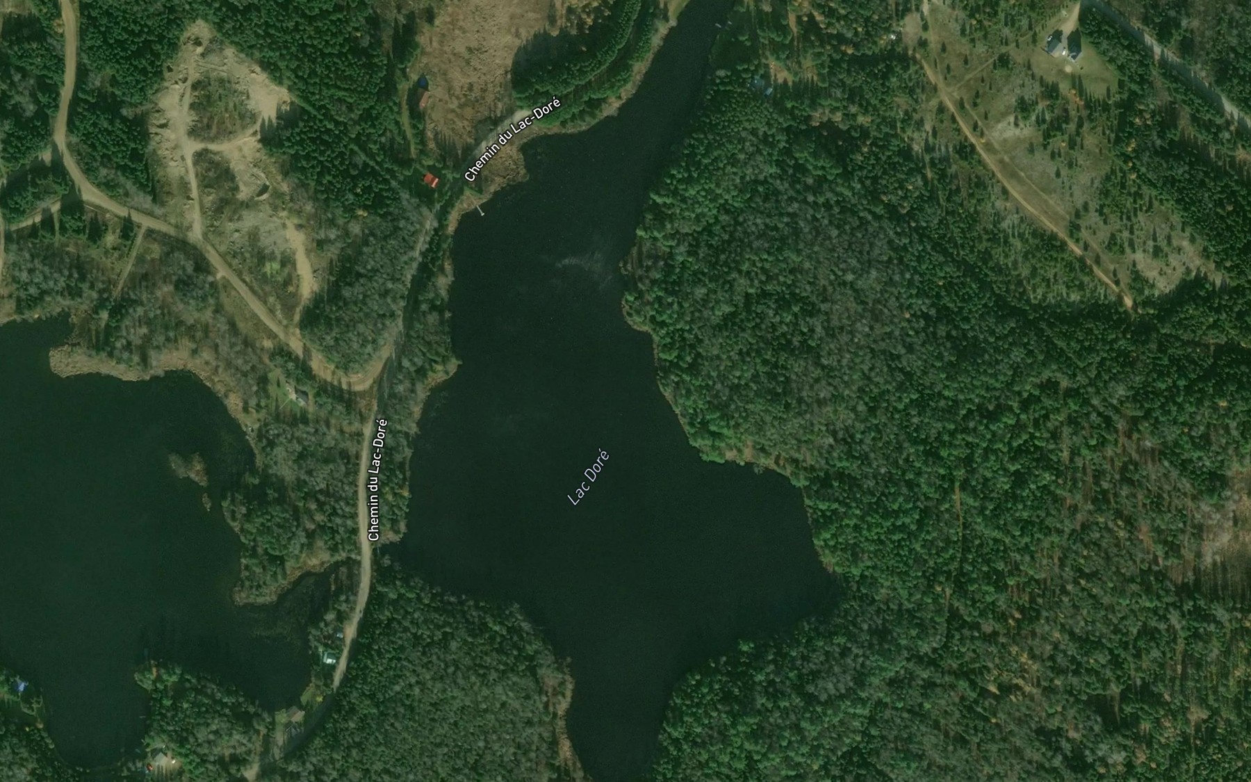 Satellite map of the Lac Dore