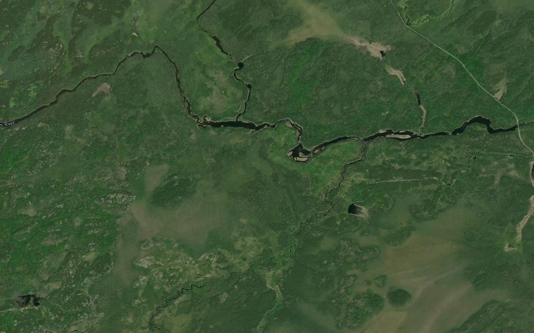 Satellite map of the Kawakanika River