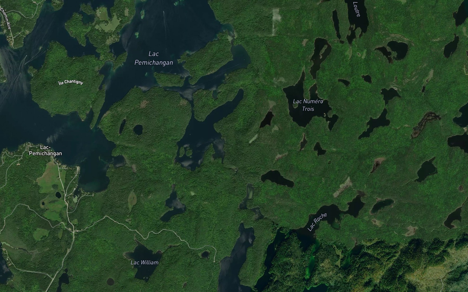 Satellite map of the Baie Prudhomme