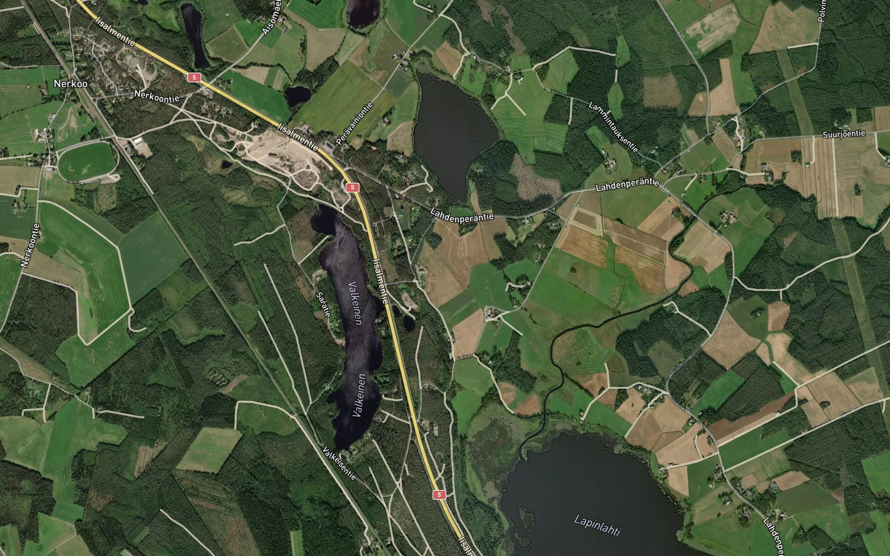 Satellite map of the Kiukonjoki