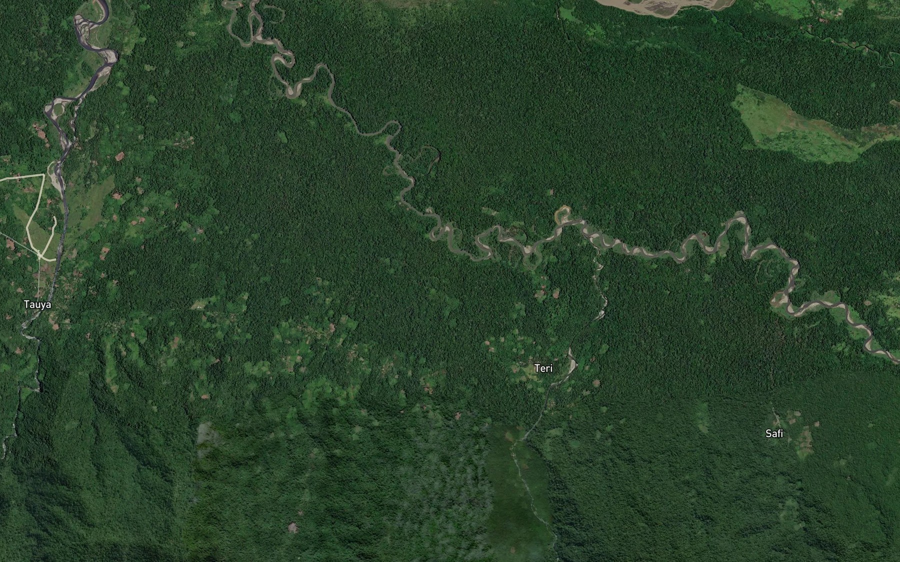 Satellite map of the Oru-Rumaka River