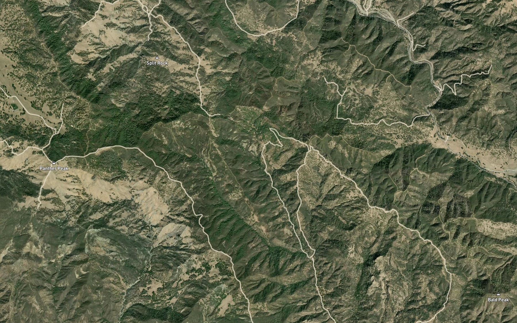 Satellite map of the Mulch Spring