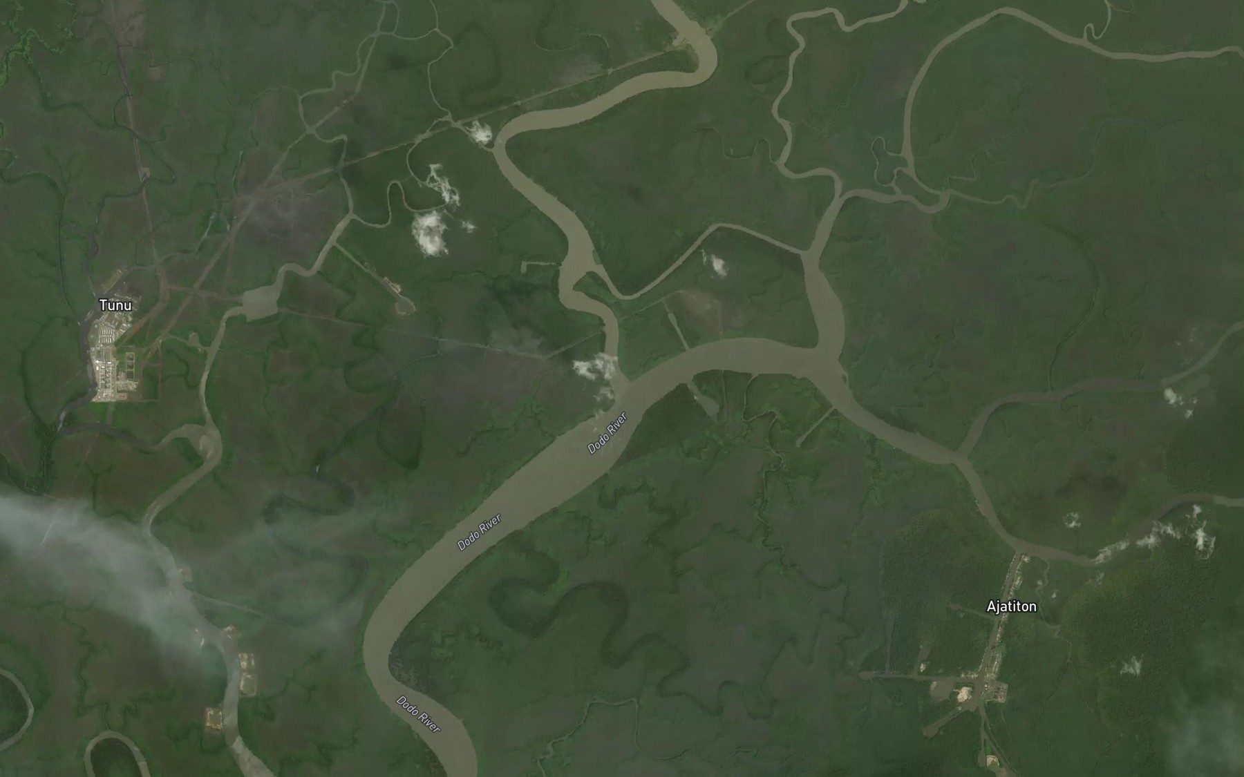 Satellite map of the Tamogbene Creek