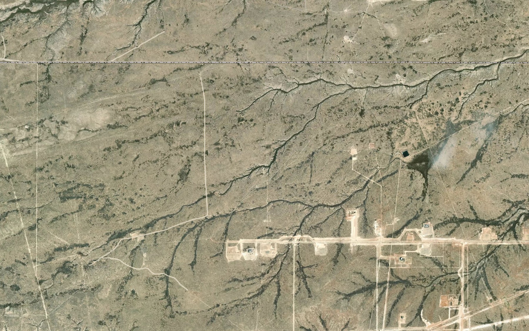 Satellite map of the Fence Line Spring