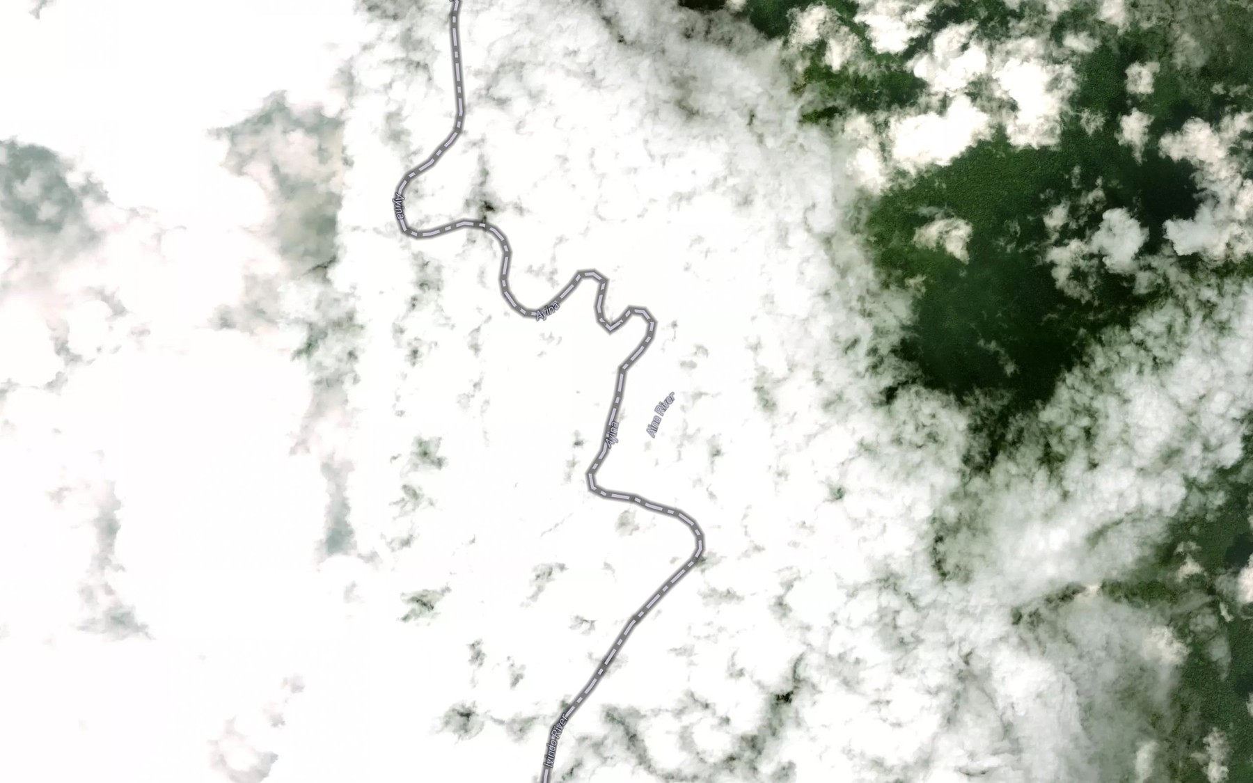 Satellite map of the Karangoua
