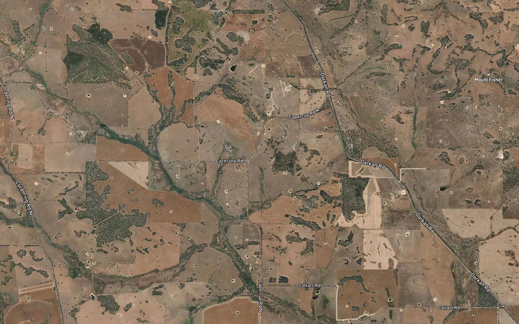 Satellite map of the Cockatoo Gully