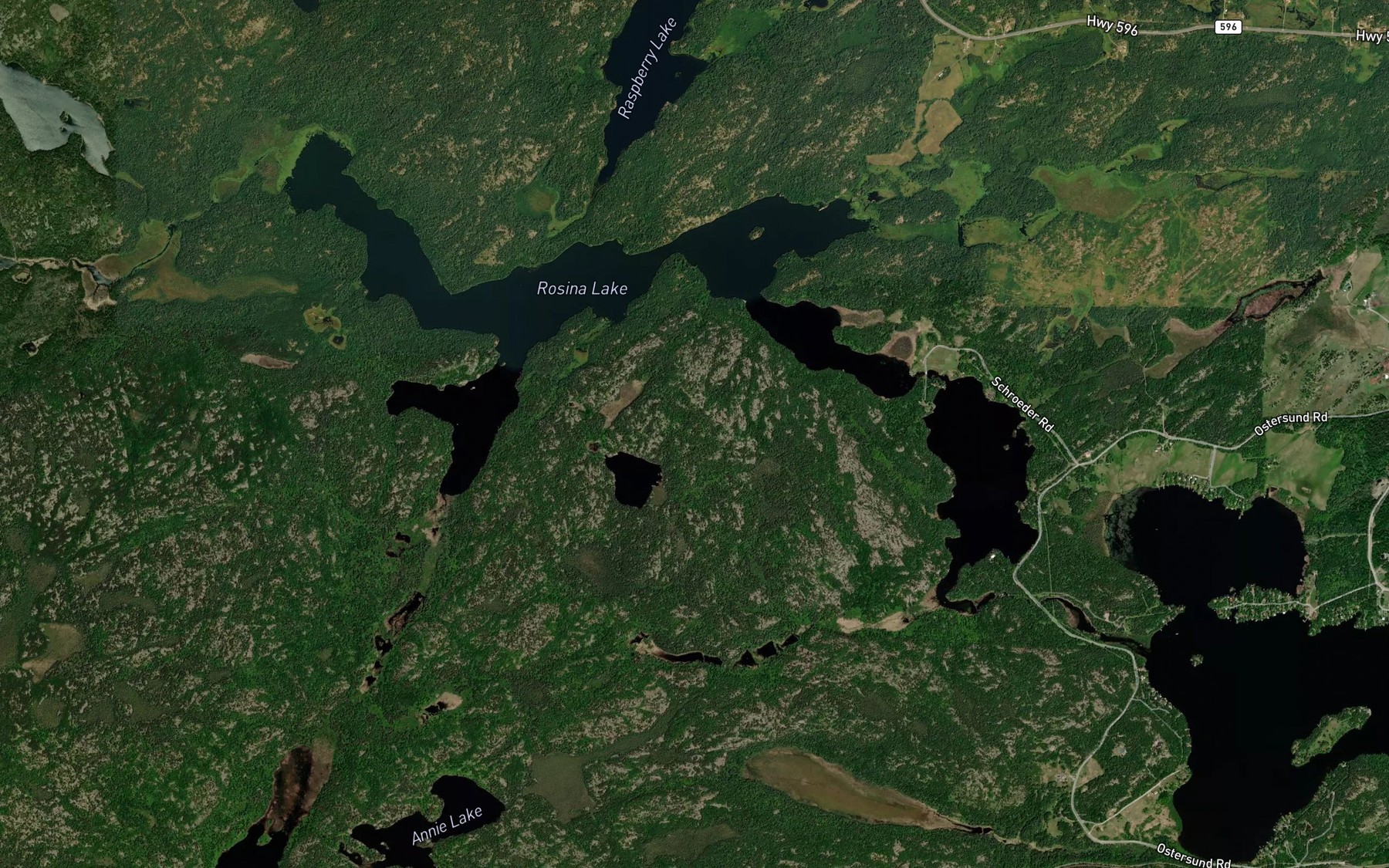 Satellite map of the David Bay