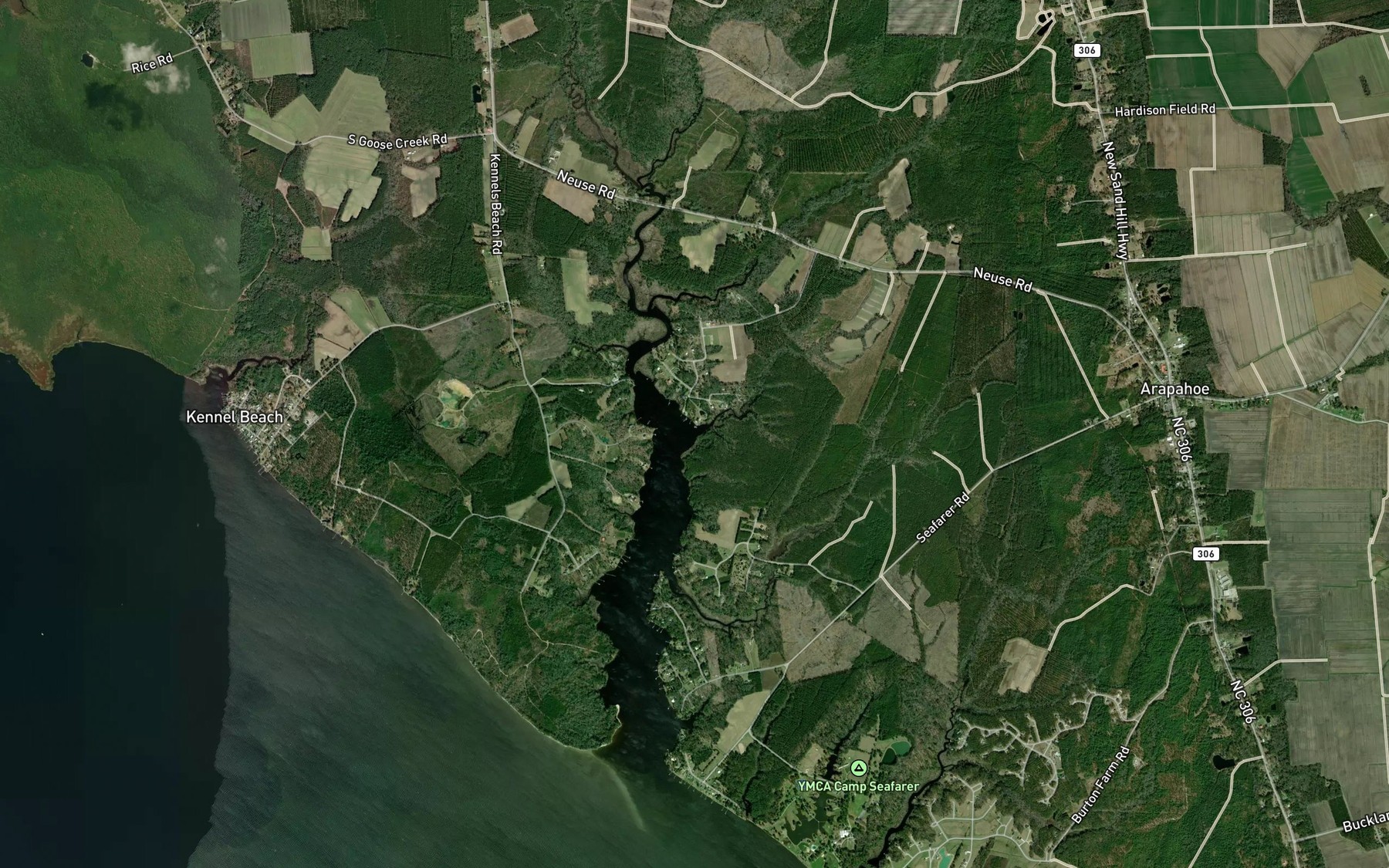 Satellite map of the Purifoy Gut