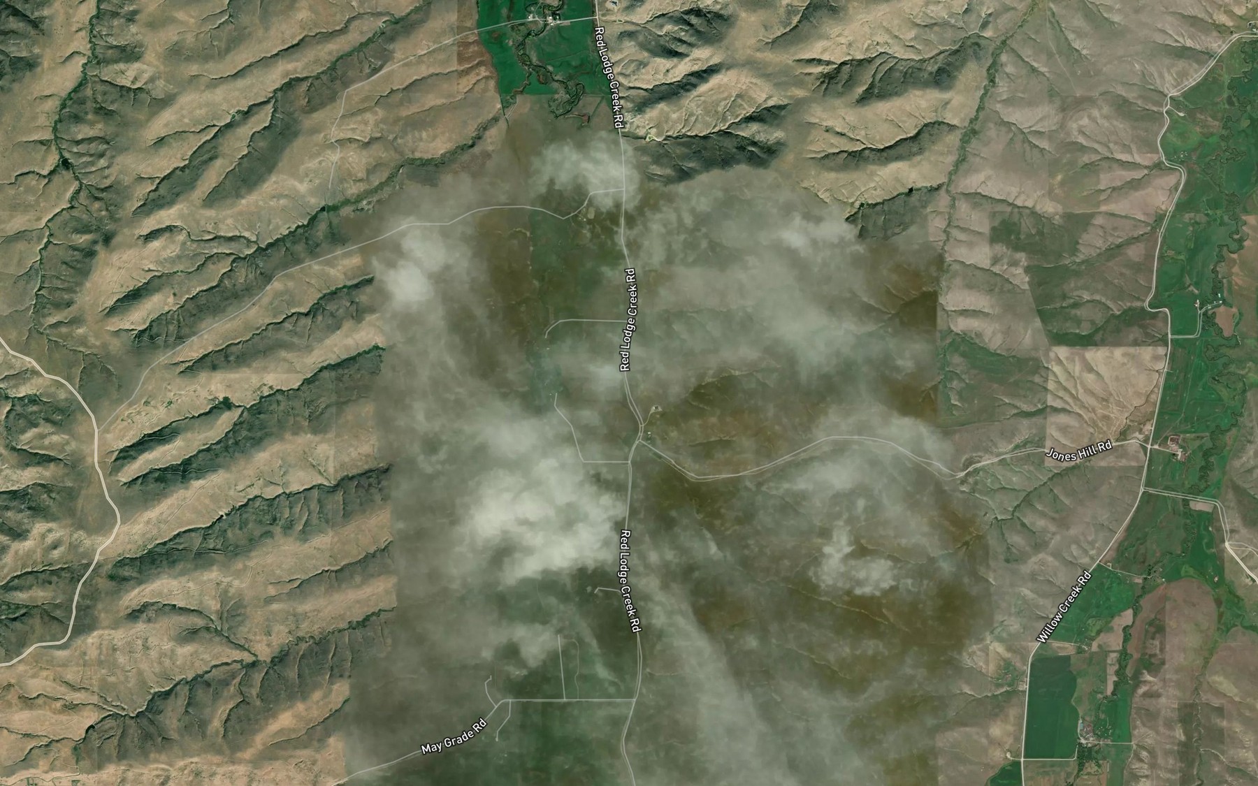 Satellite map of the Pleasant Valley Ditch