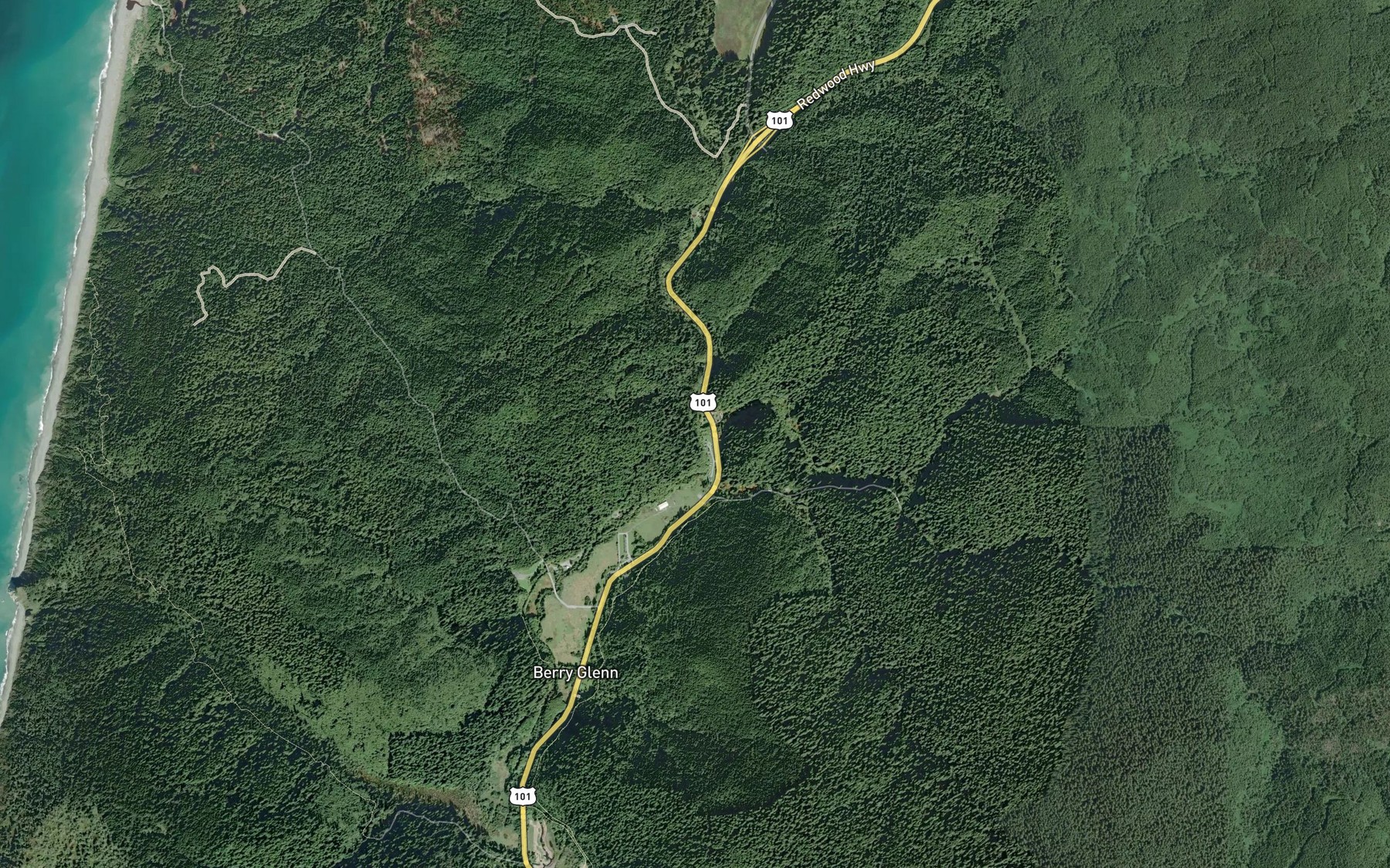 Satellite map of the Lost Man Creek