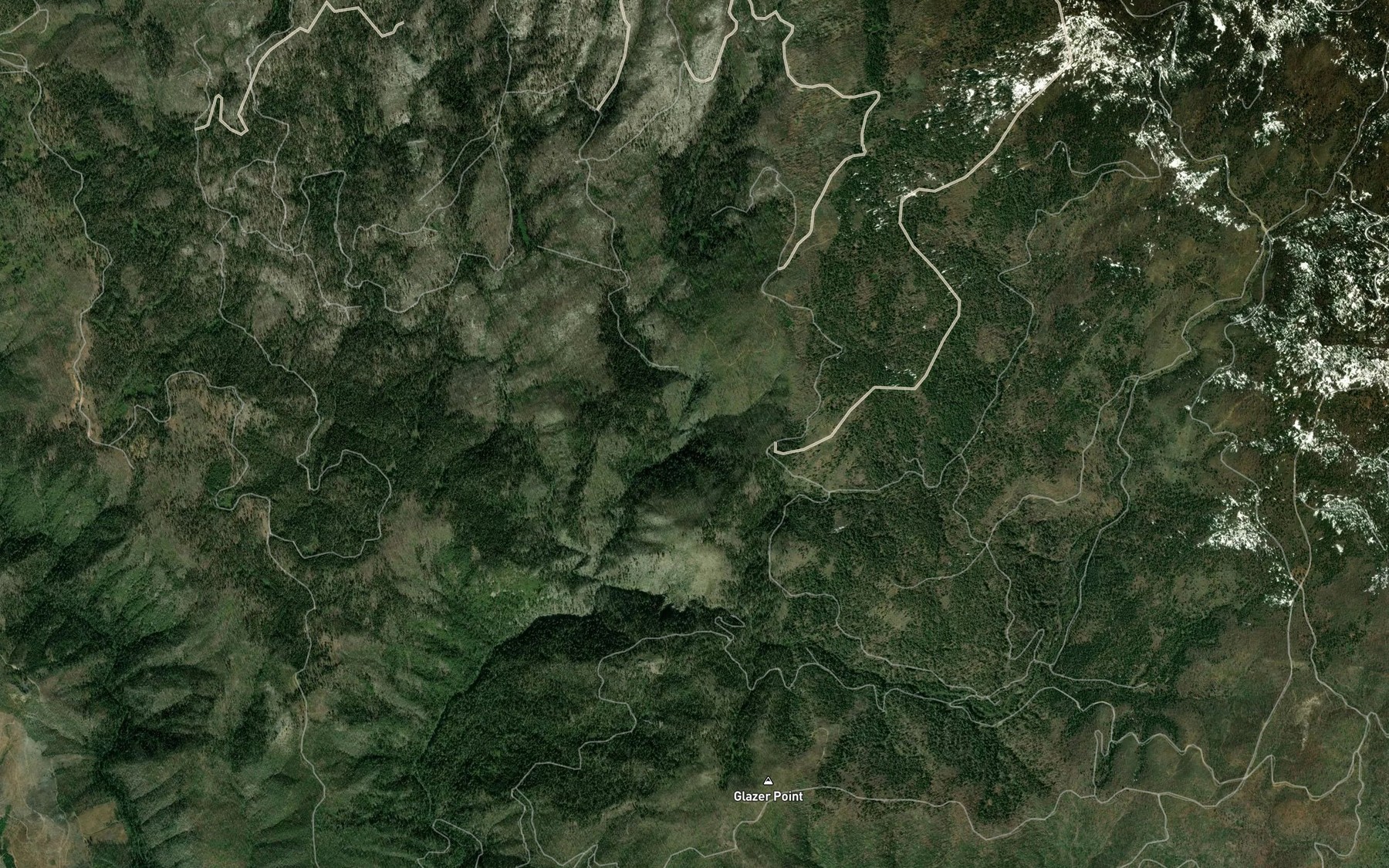 Satellite map of the Oxford Creek