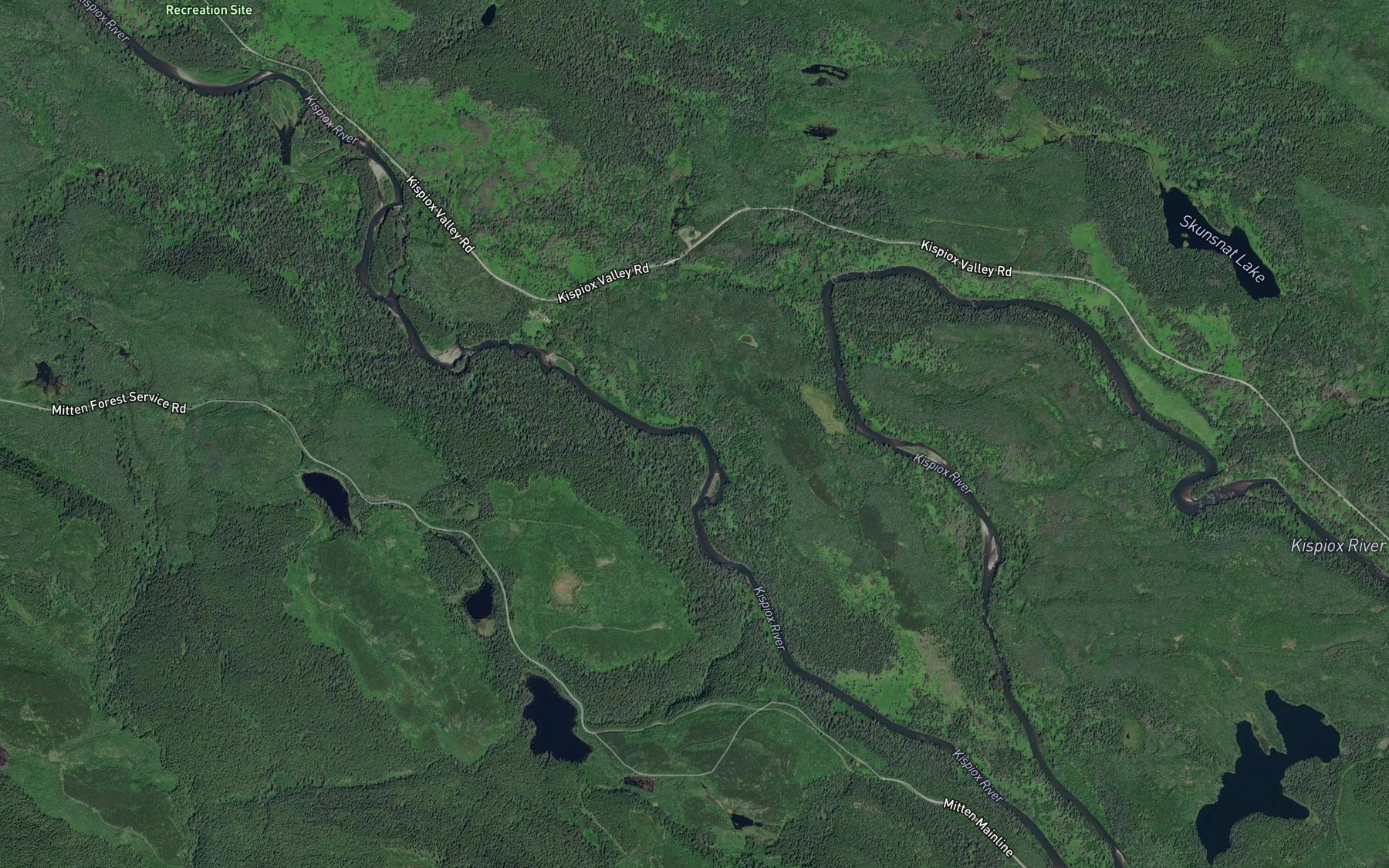 Satellite map of the Clifford Creek