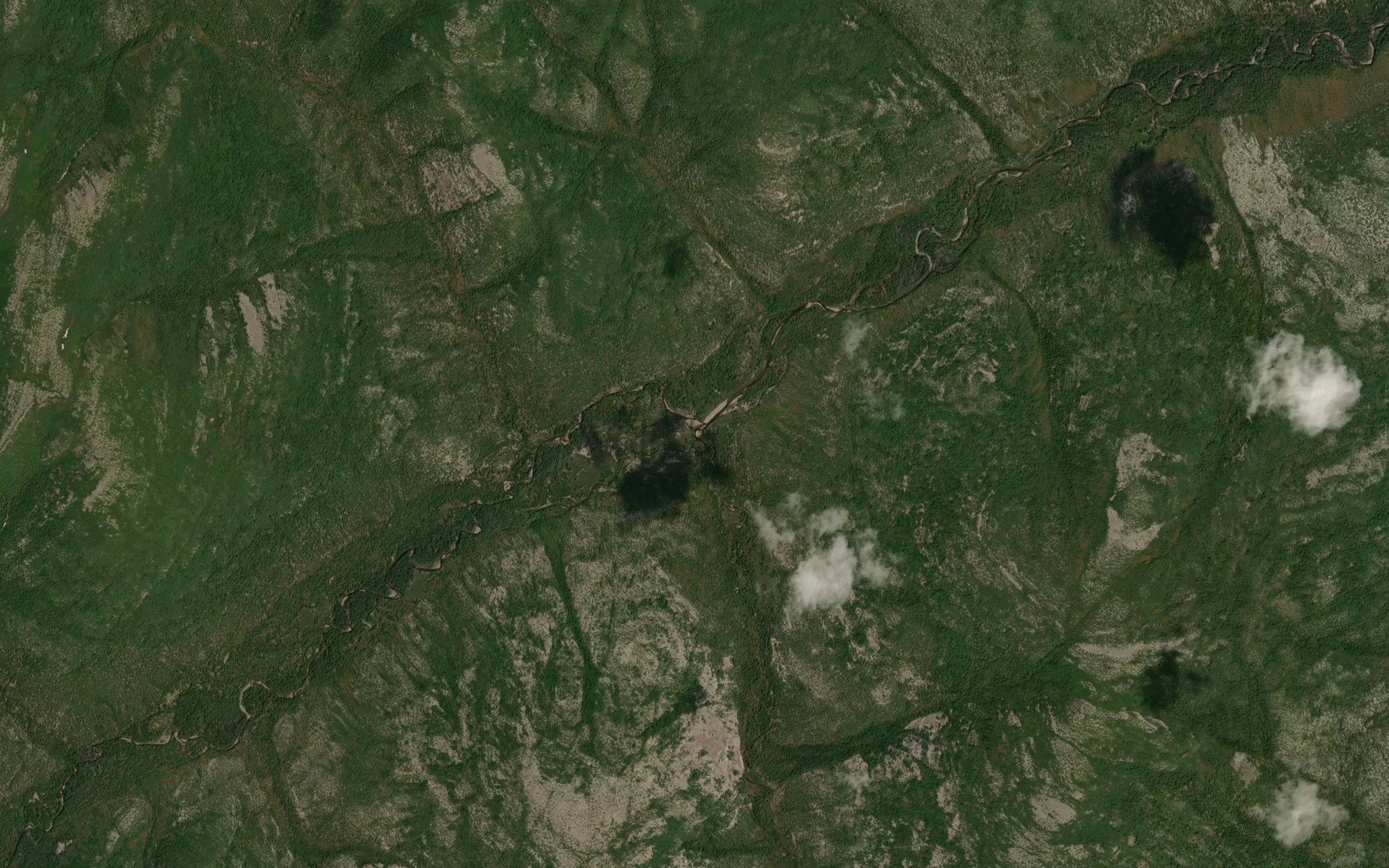 Satellite map of the Ulakhan