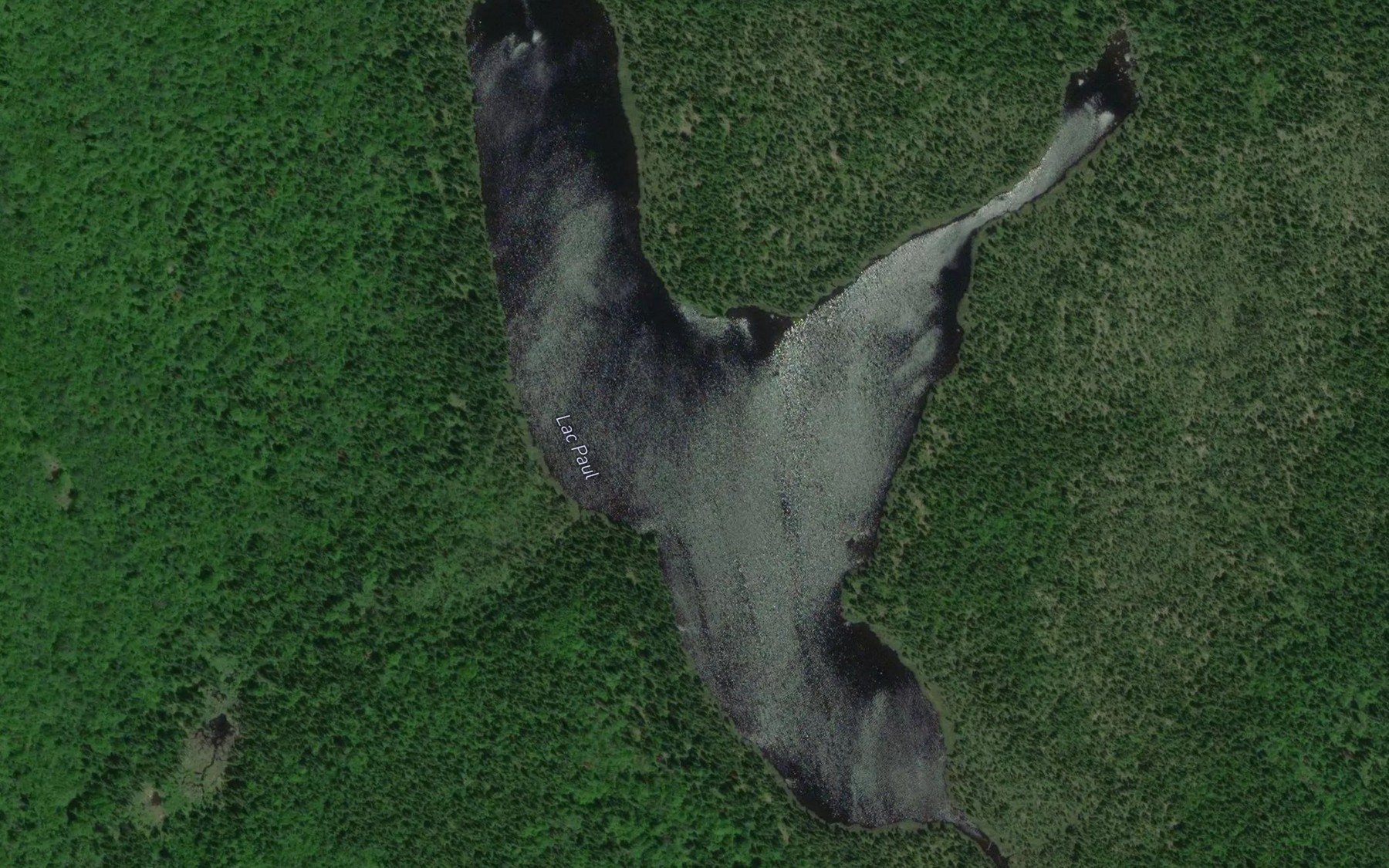 Satellite map of the Lac Paul