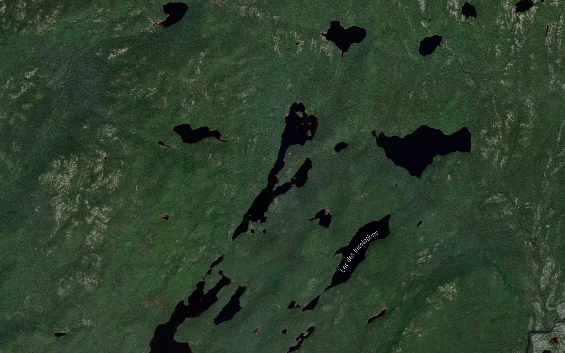 Satellite map of the Lac des Phryganes