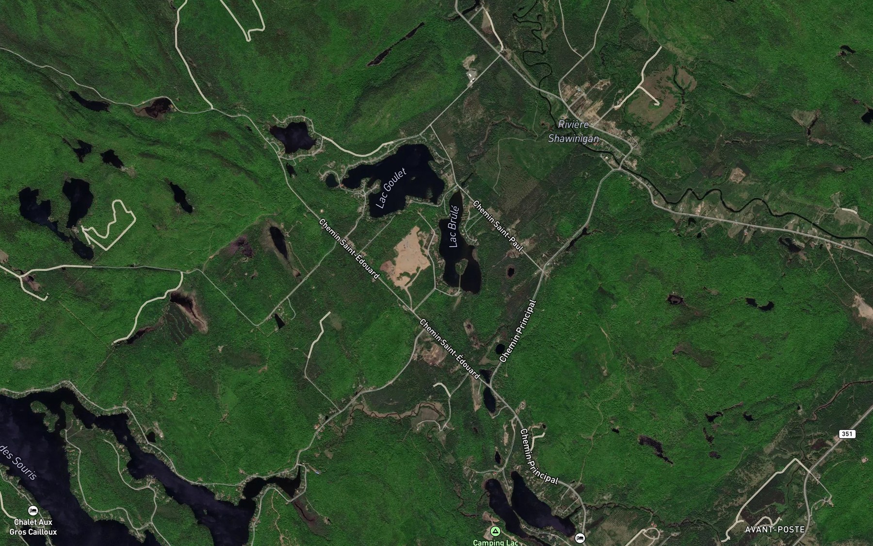 Satellite map of the Ruisseau Langlois