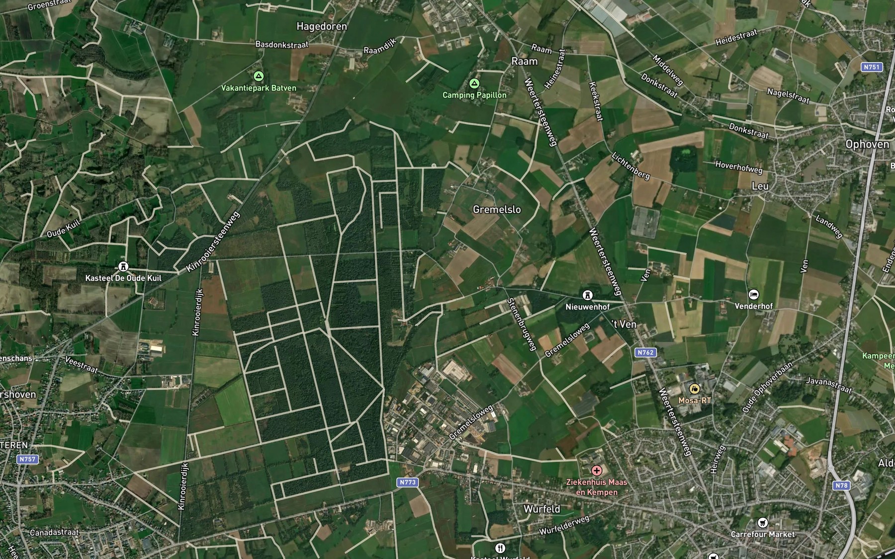 Satellite map of the Schaagterziep