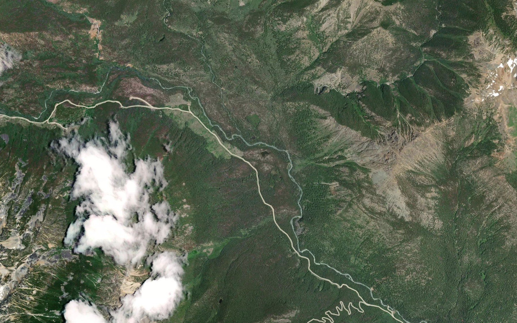 Satellite map of the Eldorado Creek