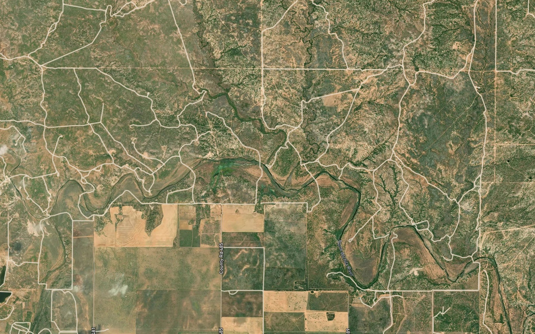 Satellite map of the Cottonwood Creek