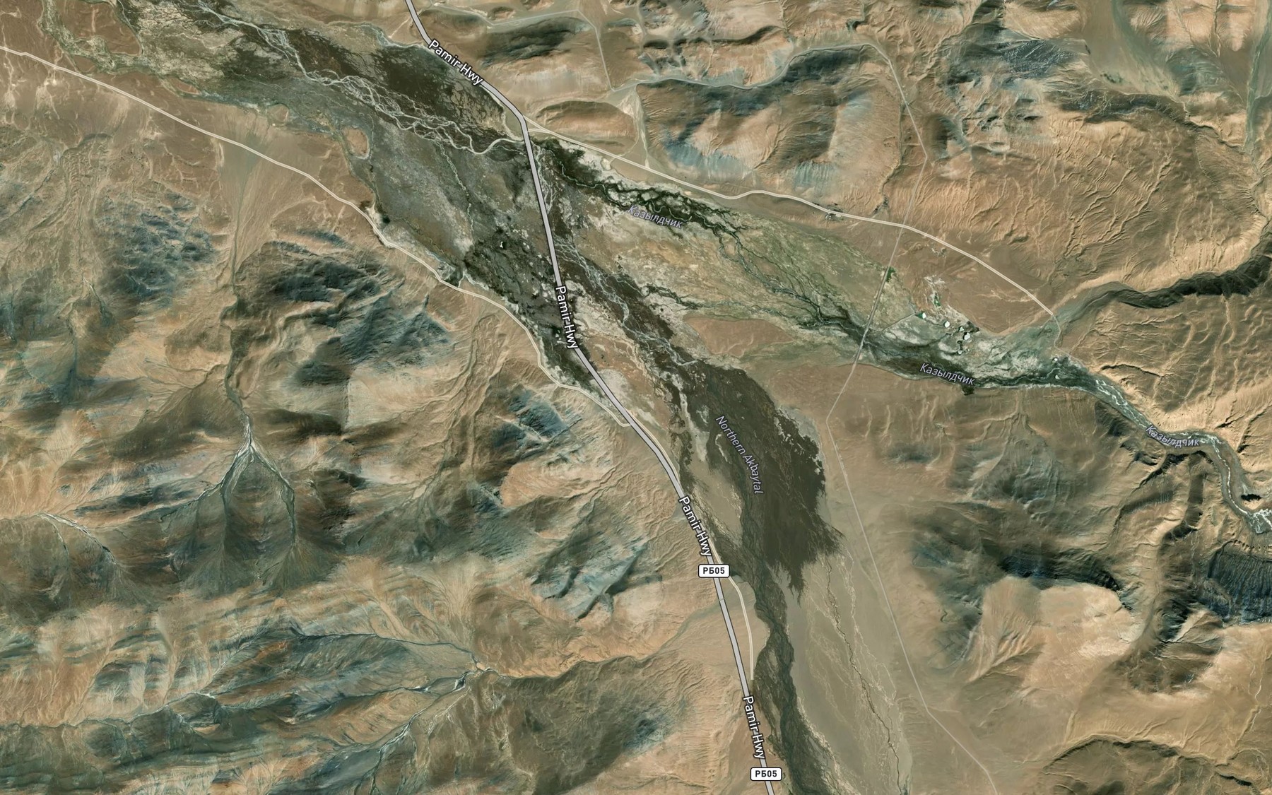 Satellite map of the Oqbaytali Shimoli
