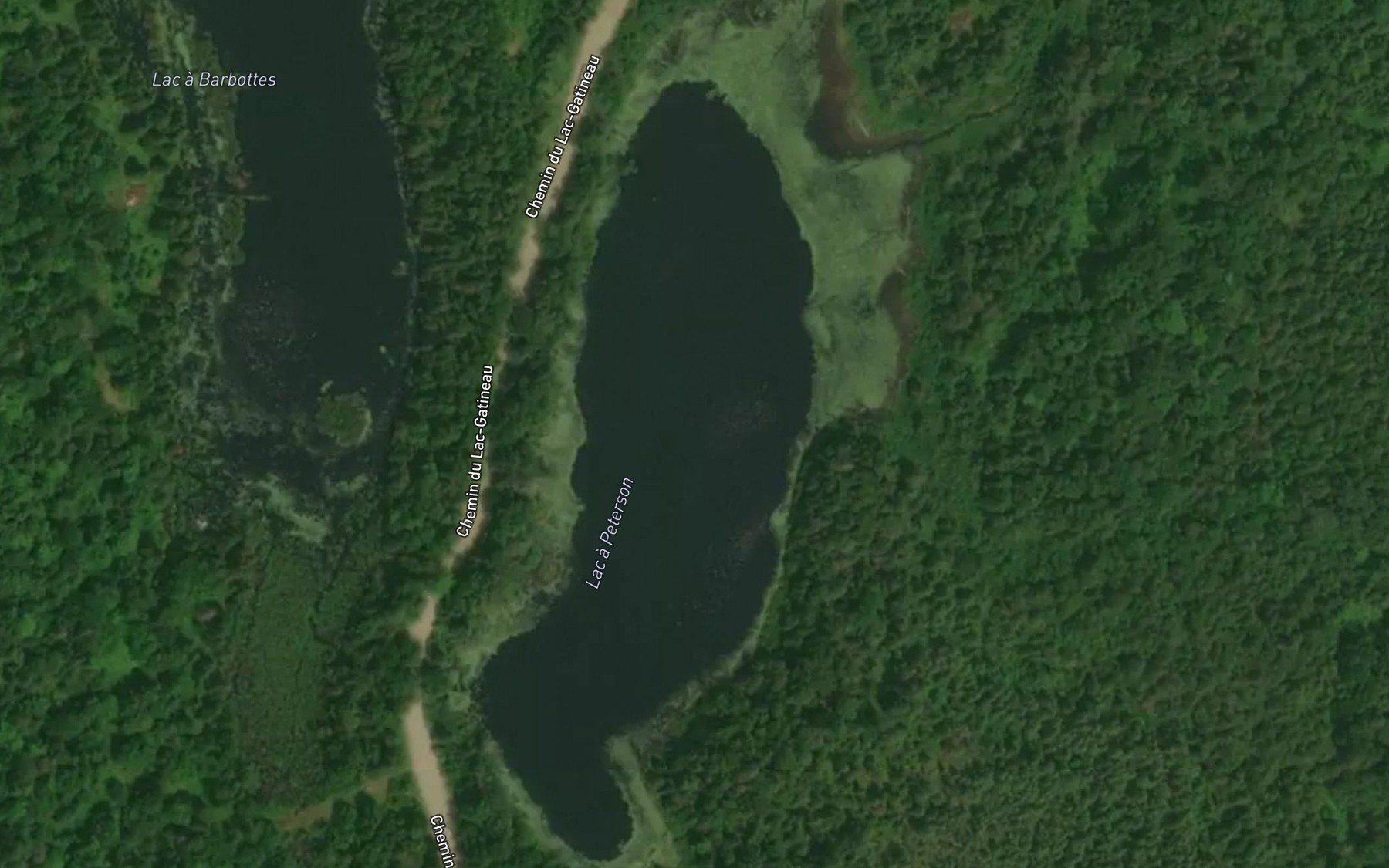 Satellite map of the Lac a Peterson