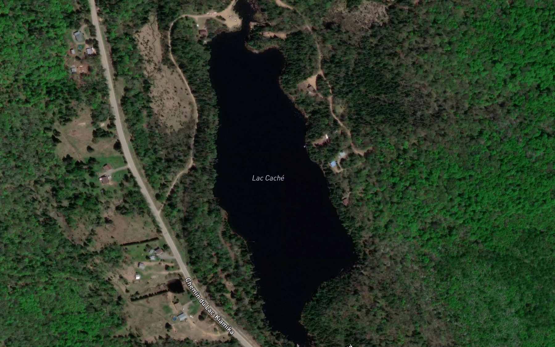 Satellite map of the Lac Cache