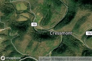 Satellite map of the Wallowhole Fork