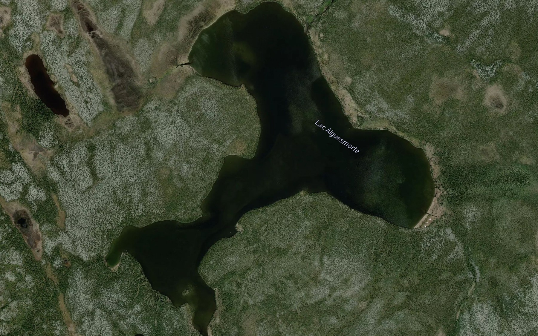 Satellite map of the Lac Aiguesmorte