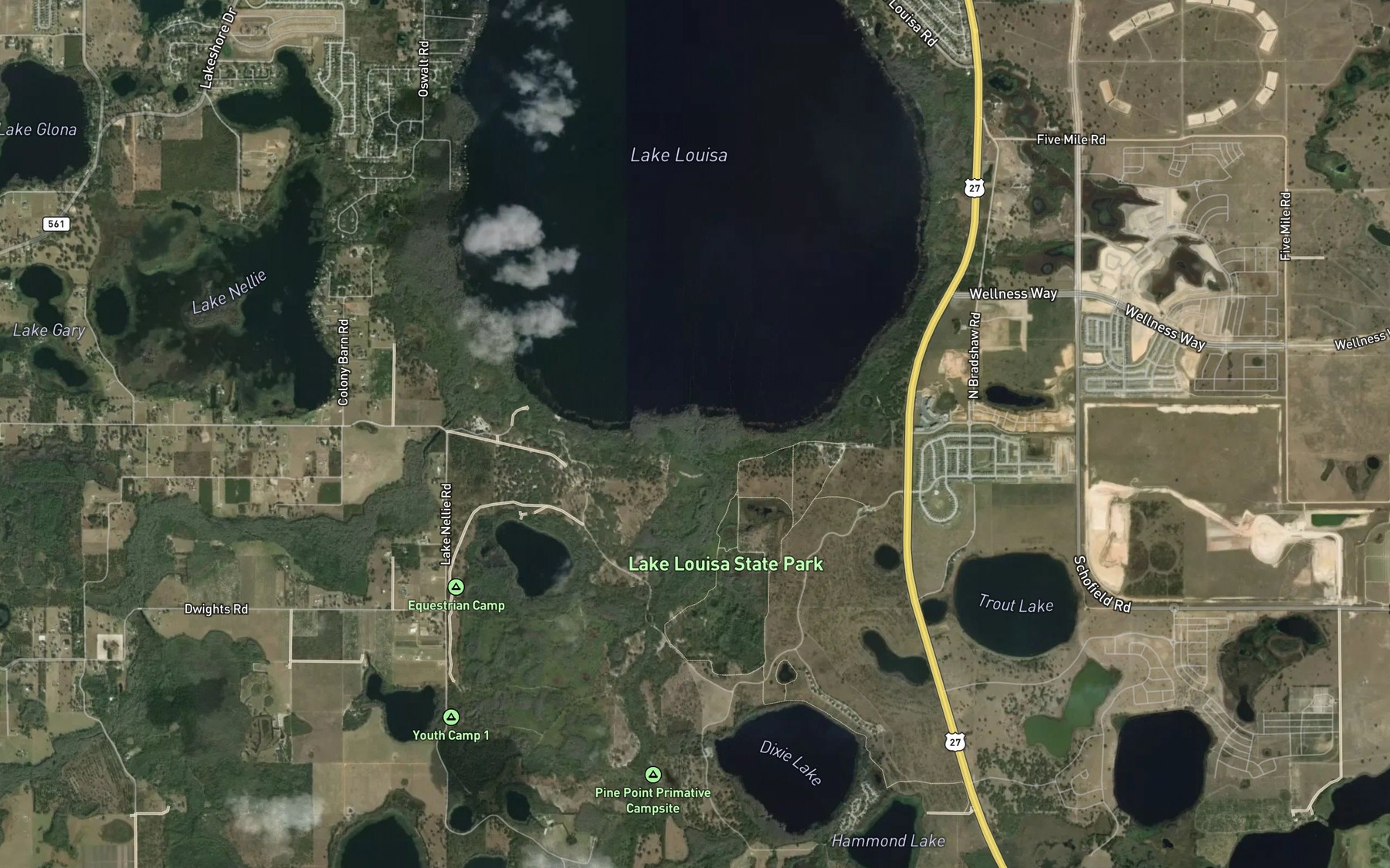Satellite map of the Big Creek