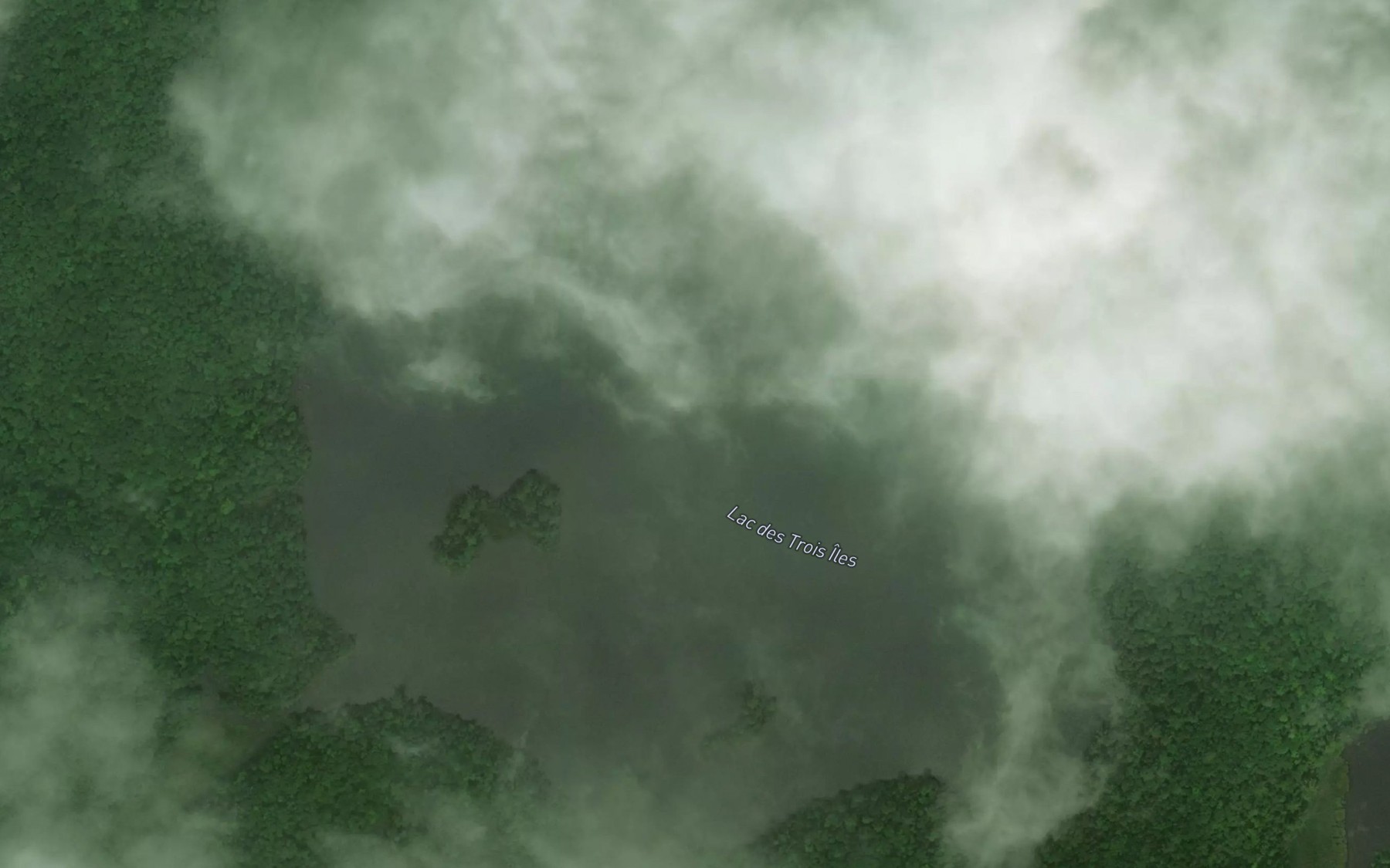Satellite map of the Lac des Trois Iles