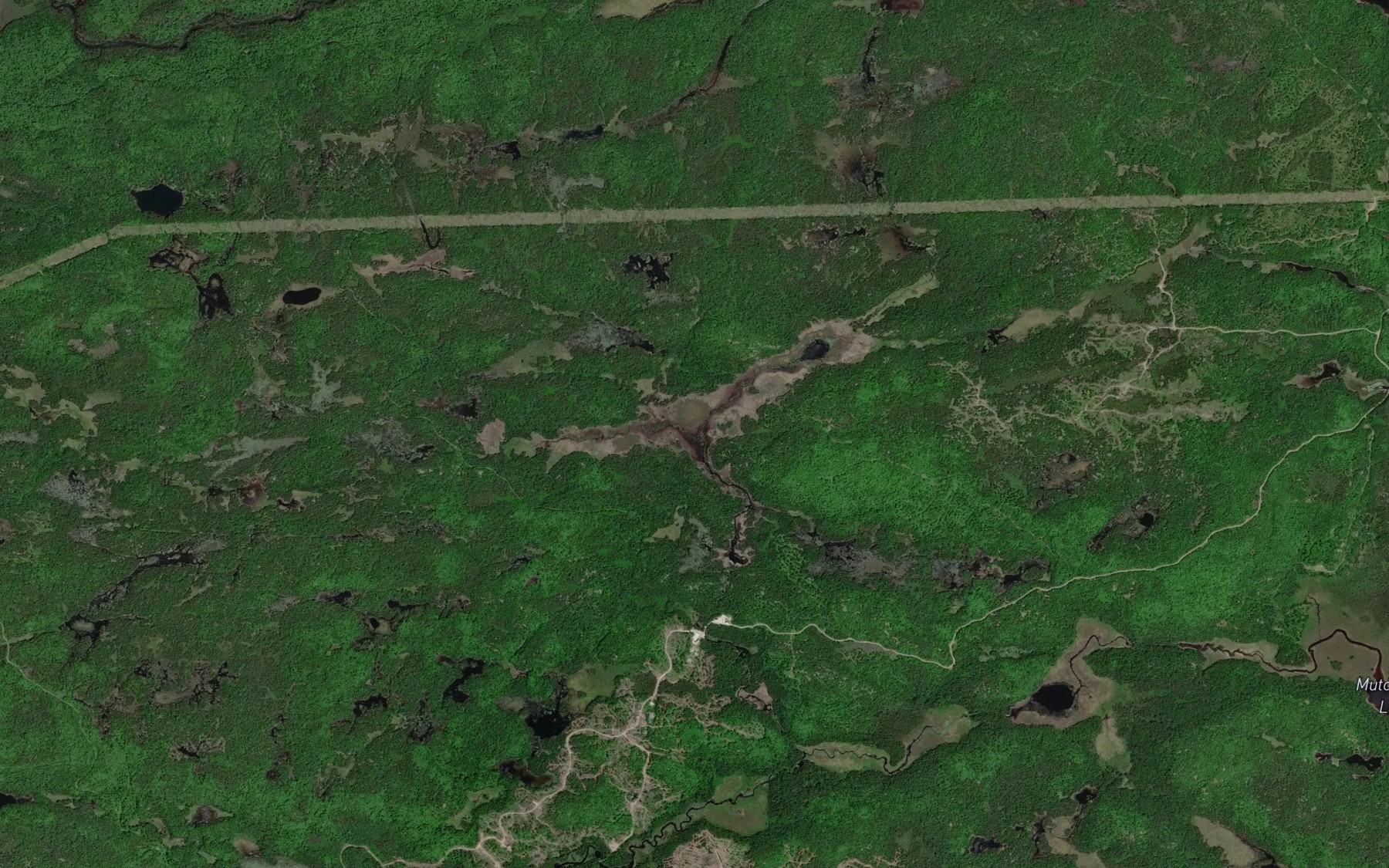 Satellite map of the St. Jules Lake