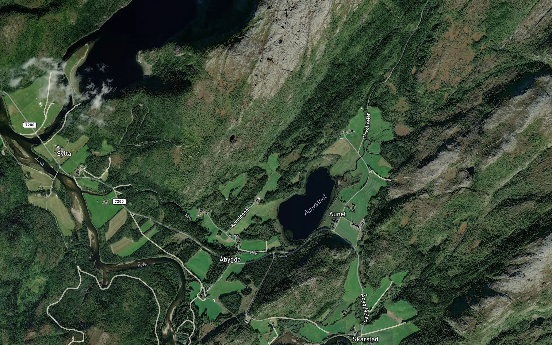 Satellite map of the Bjorbekkjen