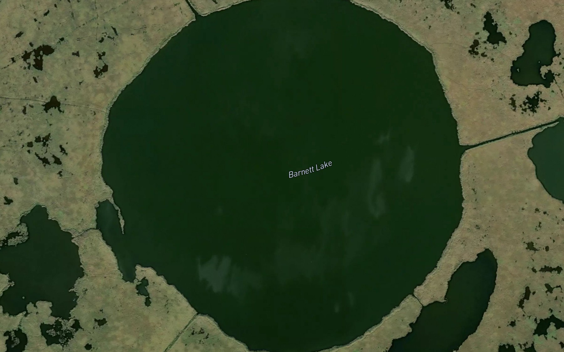 Satellite map of the Barnett Lake