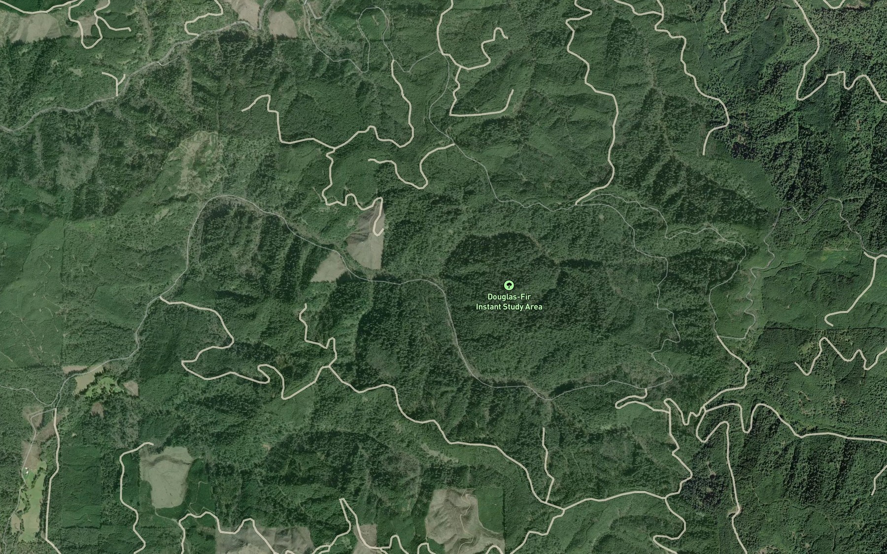 Satellite map of the South Fork Cherry Creek