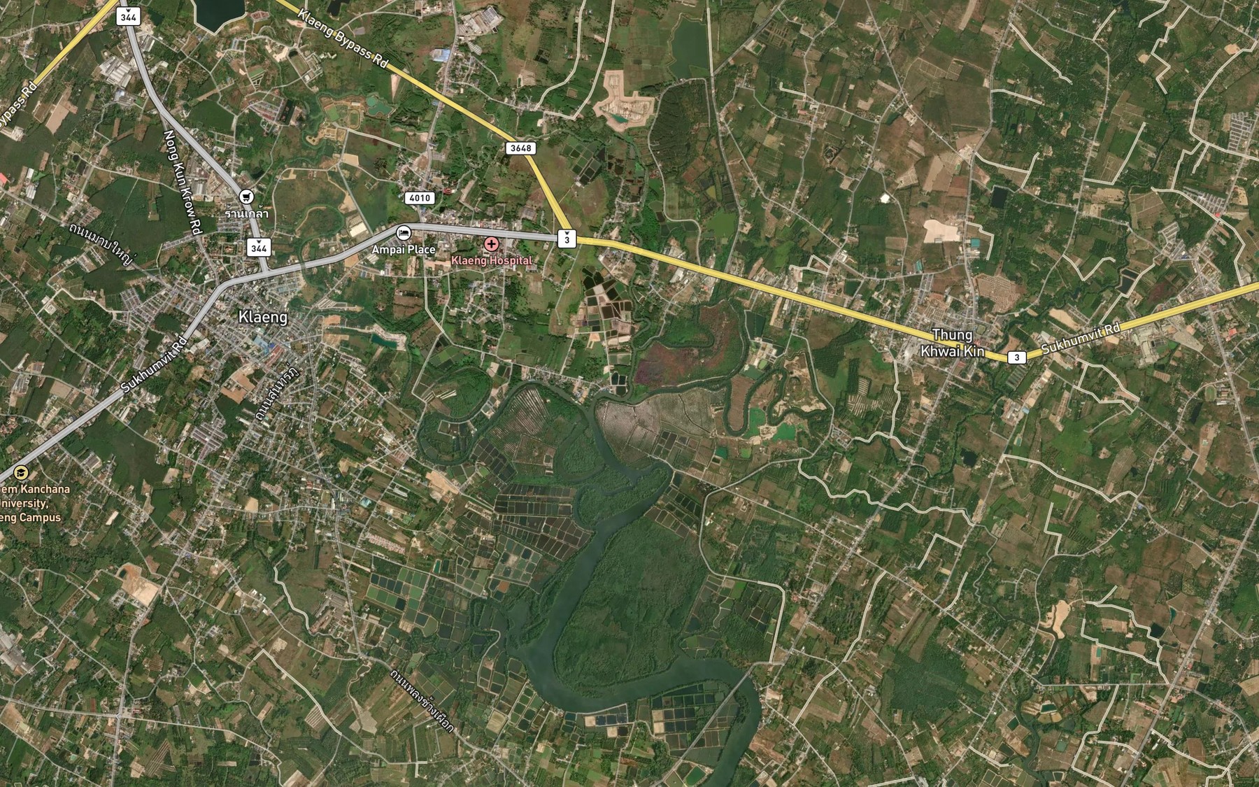 Satellite map of the Khlong Khut