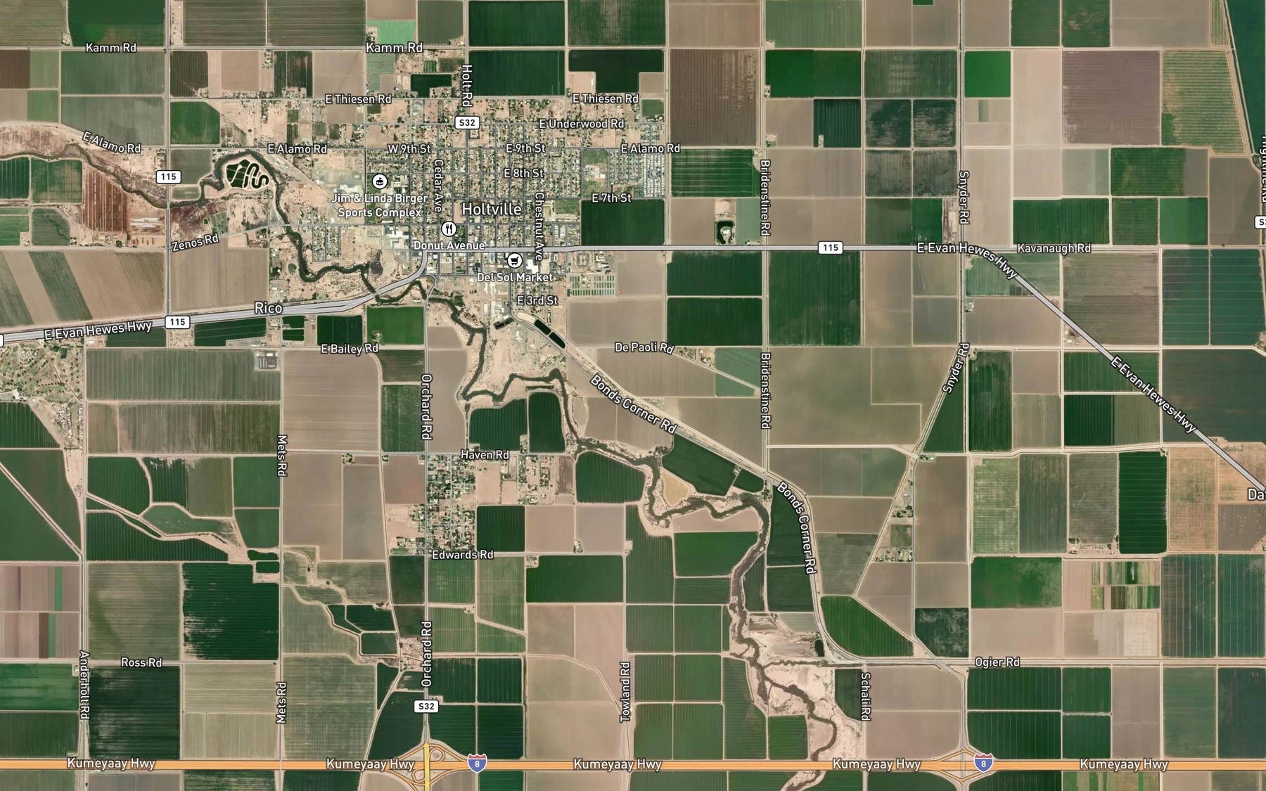 Satellite map of the City Ditch