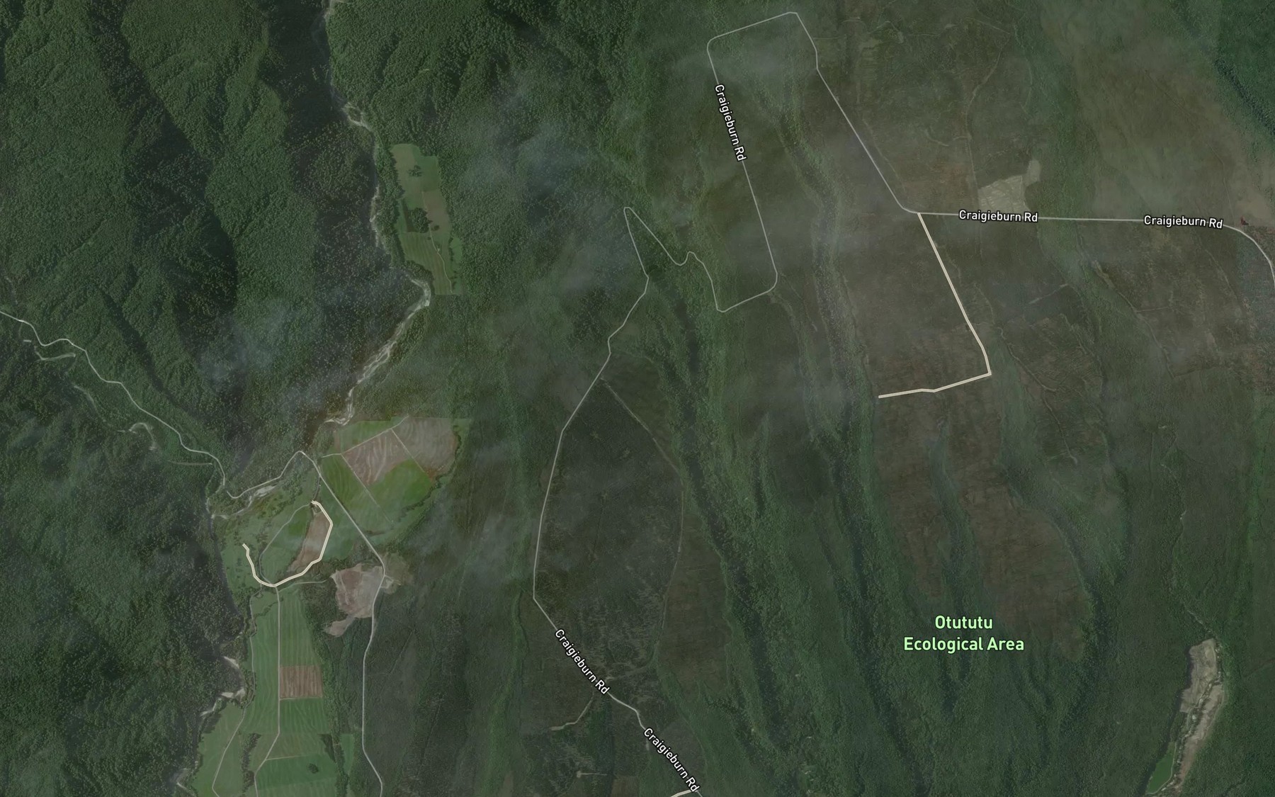 Satellite map of the Craigieburn Creek